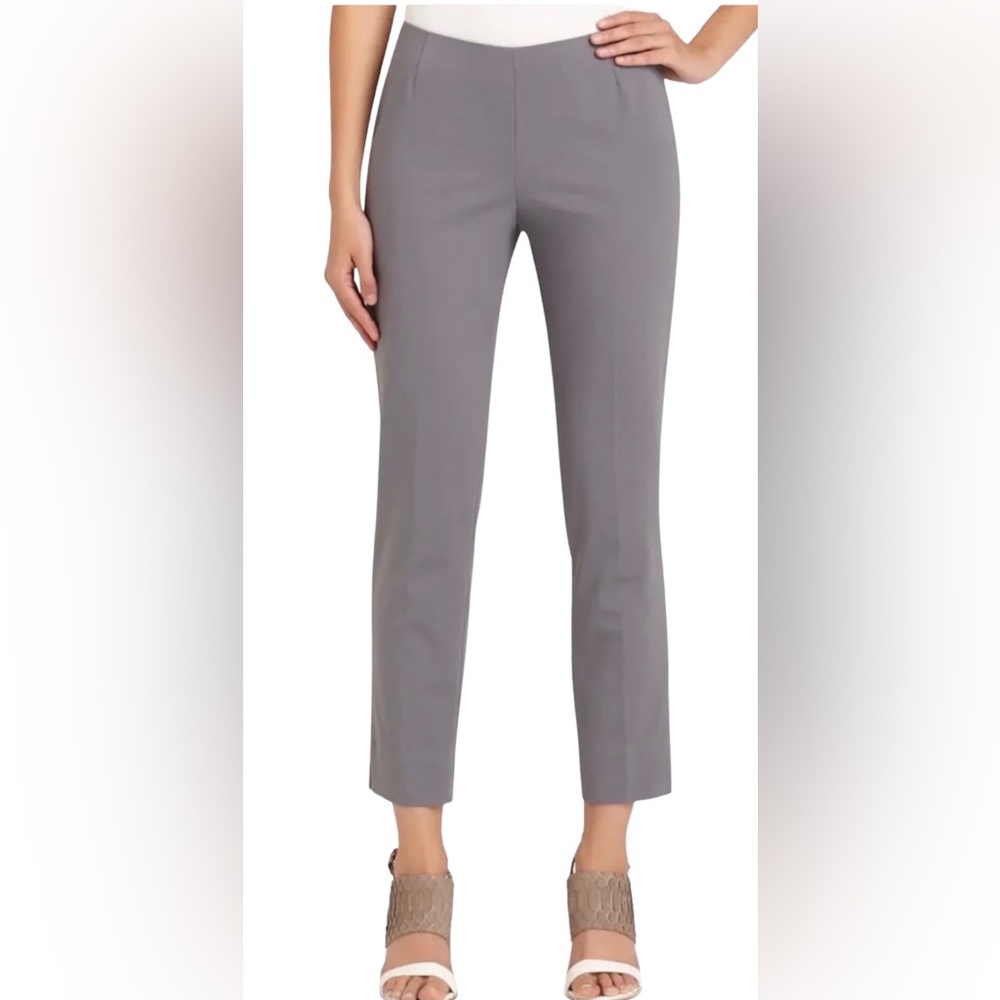 Lafayette 148 women grey pants Stanton cotton blend size 4 used mint condition